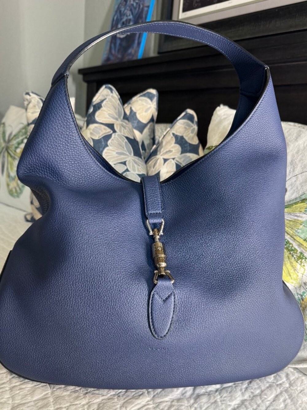 Gucci Jackie Hobo in Blue Marine